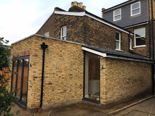construction company in Epsom and Surrey terraced house with extension